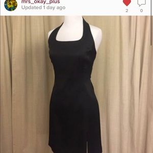 Cache Dress Halter Mini Bodycon Front Slit